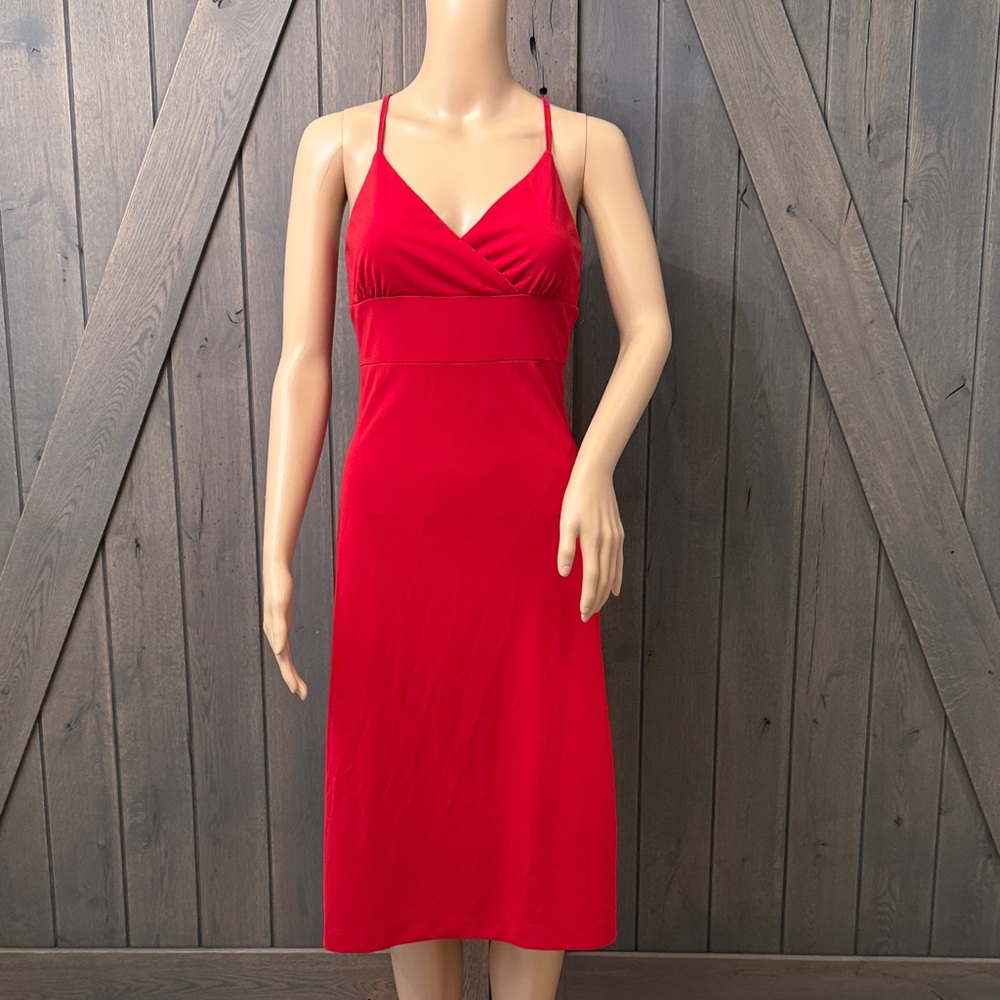 Express Vibrant Red Strappy Dress